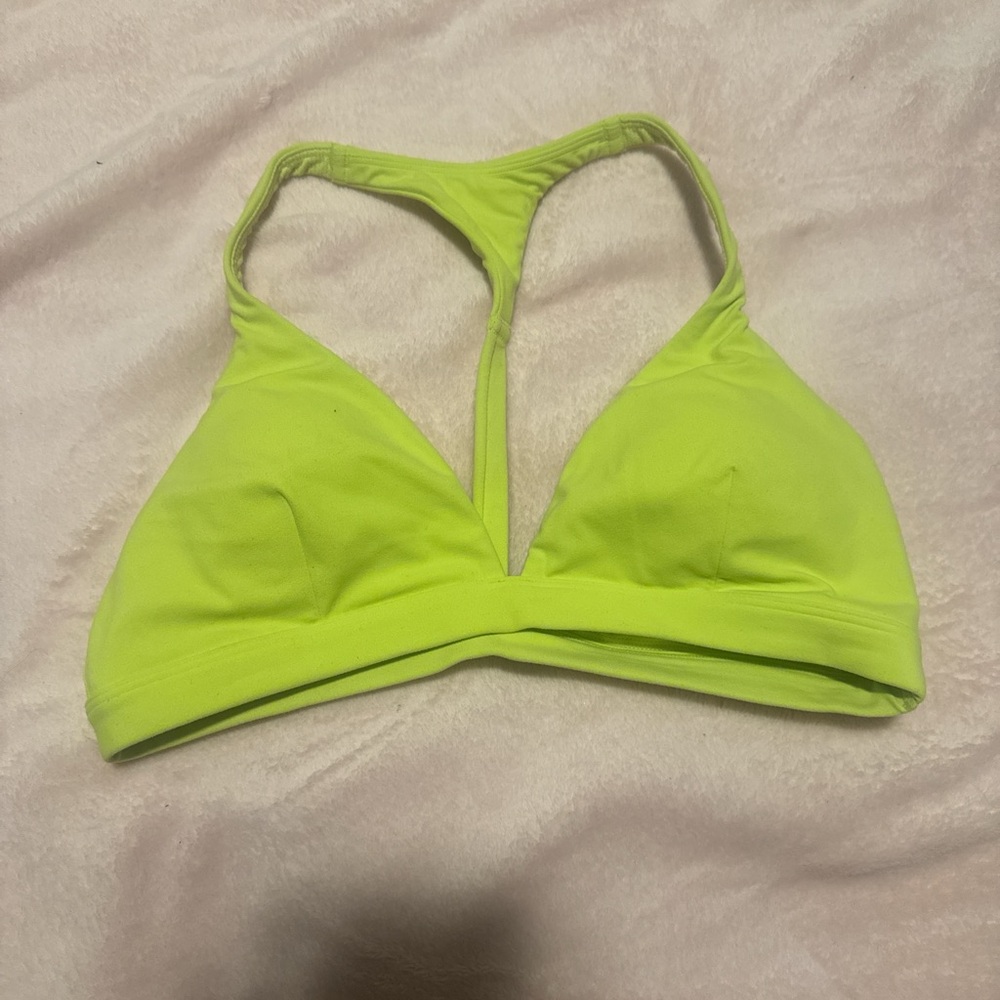 Athleta Green Racerback Sports Bra